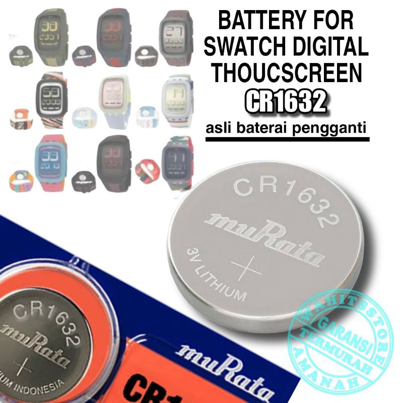 Baterai Jam Tangan Swatch Thouch Screen Digital Asli Battery Pengganti