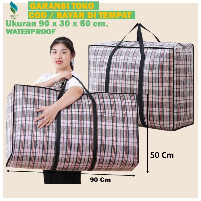 Tas Laundry Bag Jumbo Tempat Baju Kotor Tas Baju Jinjing Tas Besar Jumbo Keranjang Baju Kotor C69