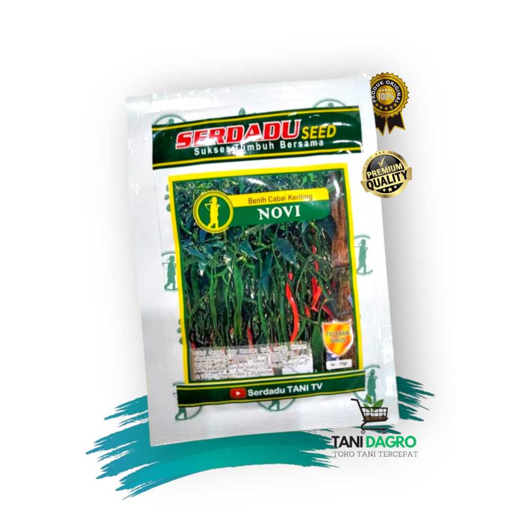 Benih Cabe / Cabai Keriting Tahan Virus Gemini Novi 15gr (Original 100%) - ANTI VIRUS BERBUAH LEBAT 