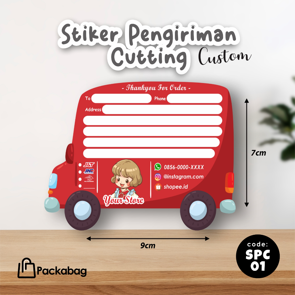 

STICKER CUTTING PENGIRIMAN OLSHOP MURAH - STICKER CUSTOM UNIK