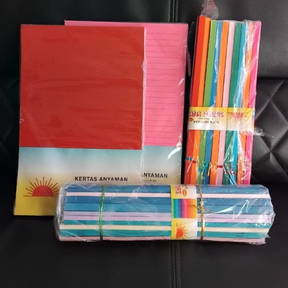 

[PER PACK= ISI 50 LEMBAR] Kertas Anyaman Siap Pakai || Sudah Termasuk Kertas & Isian