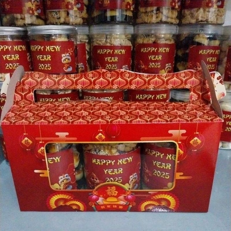 

Hampers Imlek/CNY 1 Box isi 3 Variant Cookies