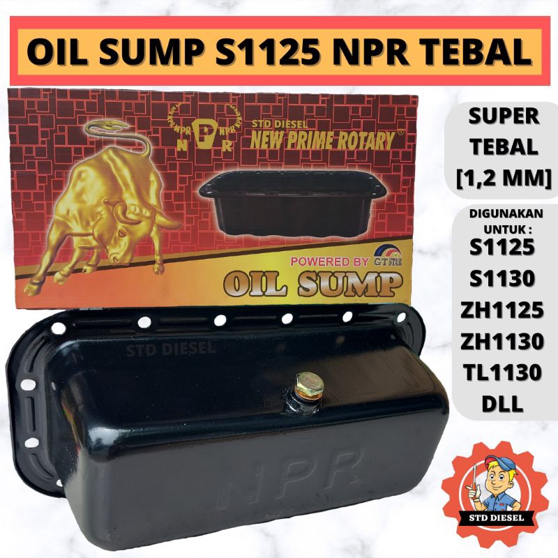 OIL SUMP S1125 MERK NPR SUPER TEBAL 1,2MM CALTER WADAH TEMPAT OLI S1125 ZH1125 ZS1125 TL1125 ZS1130 