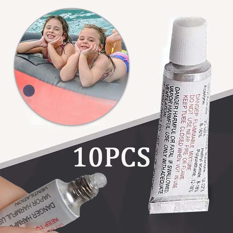 10pcs Lem Tambal Pelampung Lem Perahu Karet Lem Tambal Kolam Renang Anak Lem Perahu Karet