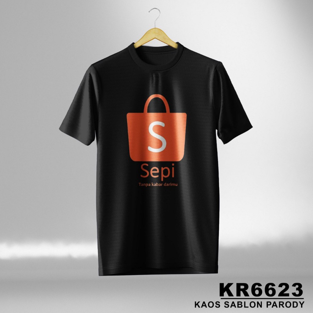 KAOS KATA-KATA PARODY SHOPEE KAOS LUCU SEPI DONGKER HITAM PUTIH XS - 6XL