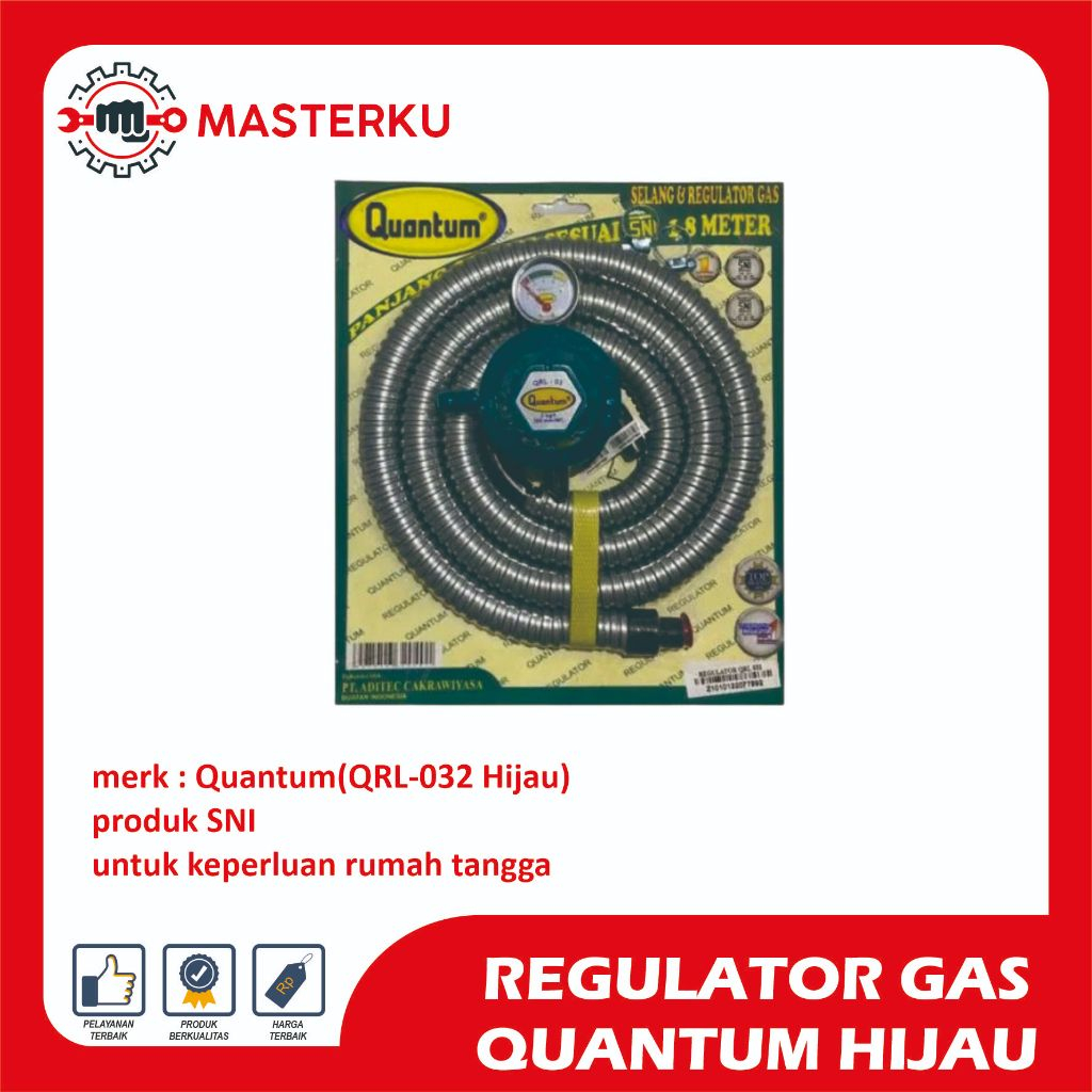 Regulator Gas + Meter + Selang Quantum/ Regulator gas 032