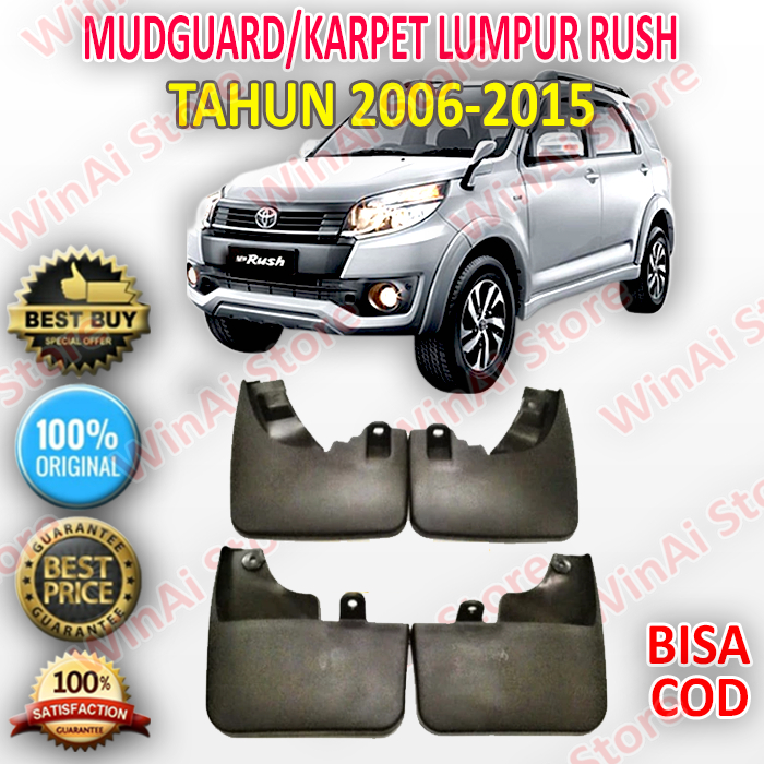 MUD GUARD KARPET LUMPUR MOBIL RUSH LAMA OLD 2006-2012 MODEL ORI