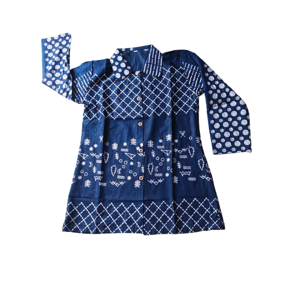 Atasan Blouse Batik Anak Cewek Umur 9 Sampai 11 Tahun