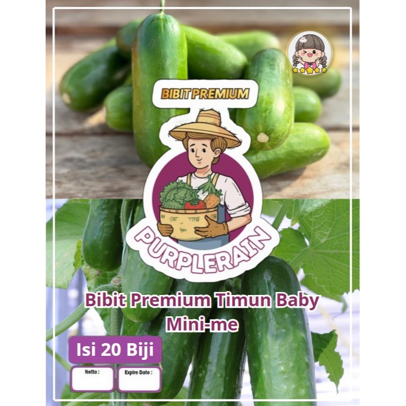 Bibit Premium Timun Baby Mini-Me | Benih Timun Mini f1| Bibit Ketimun Baby