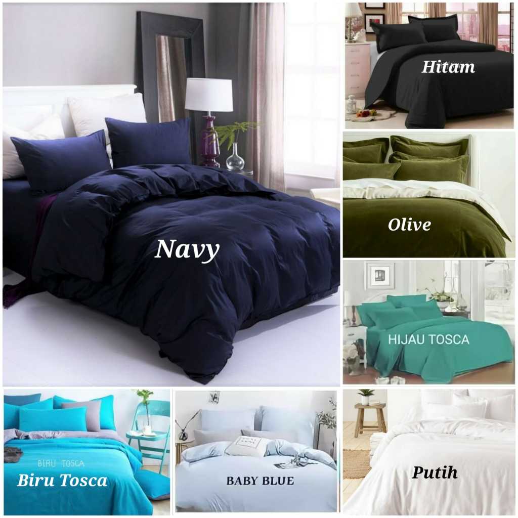 Bedcover Saja Katun Jepang Polos Aneka Warna Adem Dingin Lembut l Bed Cover Tanpa Sprei l Selimut Ha