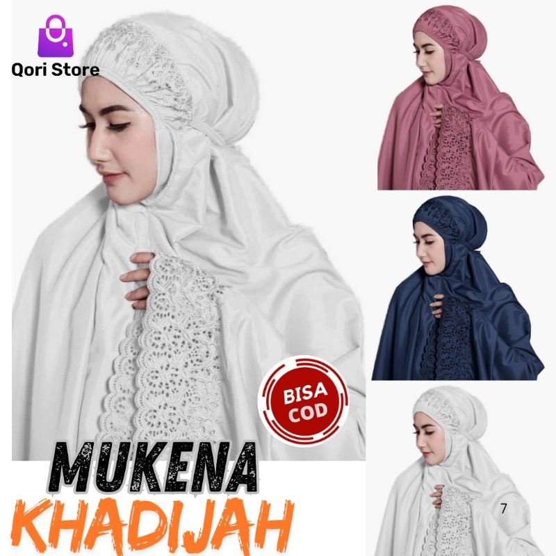 Qori Store - Mukena Khadijah Dewasa / Mukena Dewasa / Mukena Katun / Mukena Khadijah