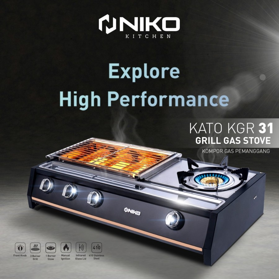 Niko Kompor Gas Grill Multifungsi KGR 31 Grill Gas Stove