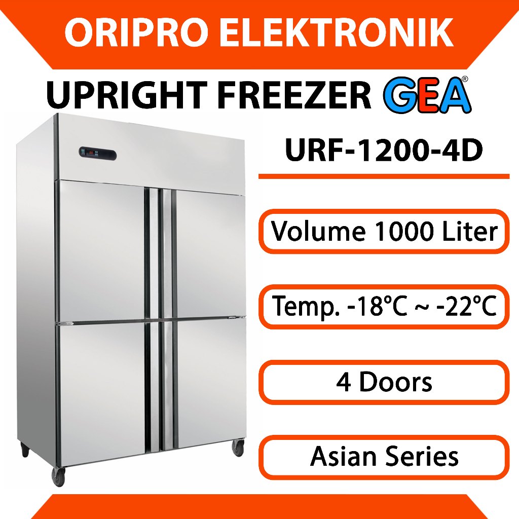 Upright Freezer 1000 Liter GEA 2 Pintu Asian Series URF-1200-4D