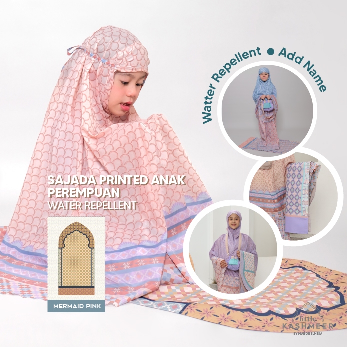 SAJADAH ANAK LITTLE KASHMEER | SAJADAH PRINTING ANAK | SAJADAH ANAK PEREMPUAN | SAJADAH TRAVELLING