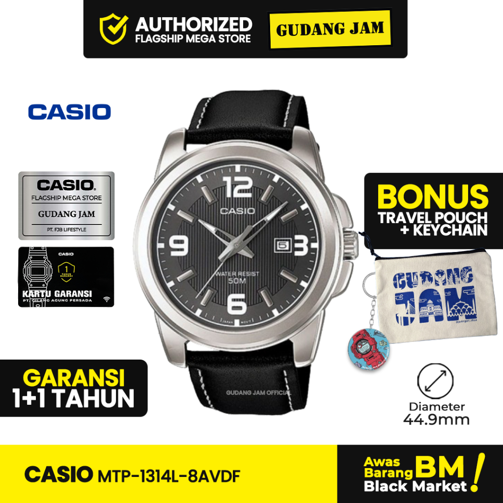 Jam Tangan Casio General MTP-1314L-8AVDF MTP-1314L MTP-1314 MTP1314L MTP1314