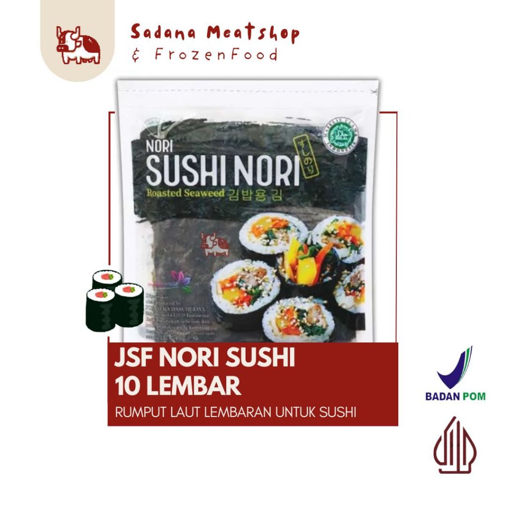 

JSF Sushi Nori Seaweed Rumput Laut Gulung 5 10 50 lembar