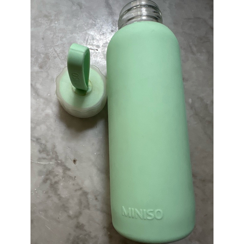 Miniso Hijau Botol Gelas