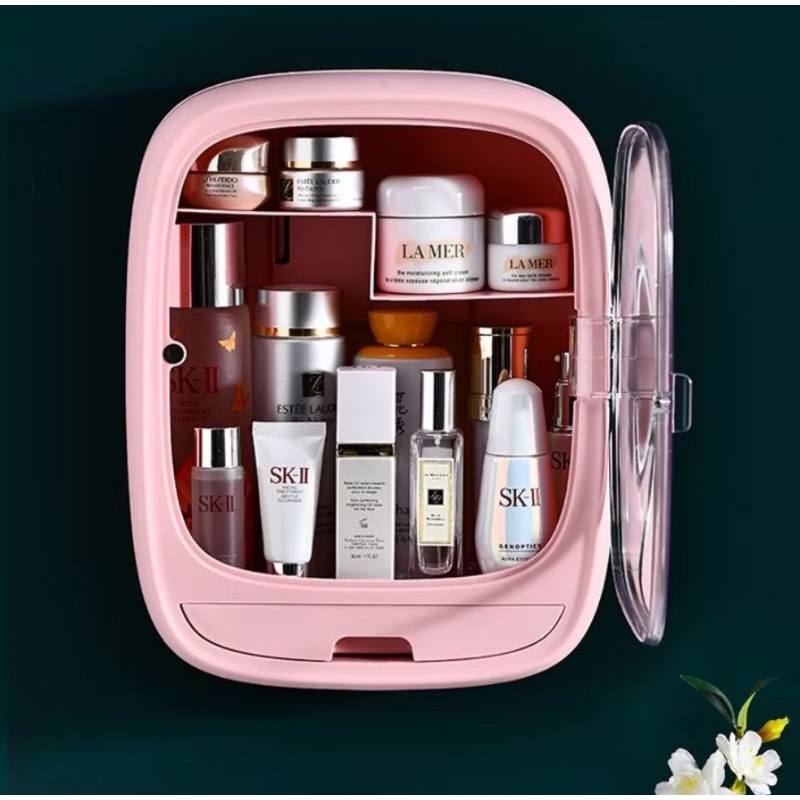 Rak kosmetik dinding kosmetik storage box rak  kosmetik tempel