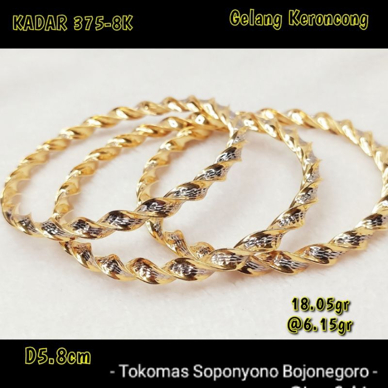 GELANG KERONCONG VARIASI KADAR 375-8K