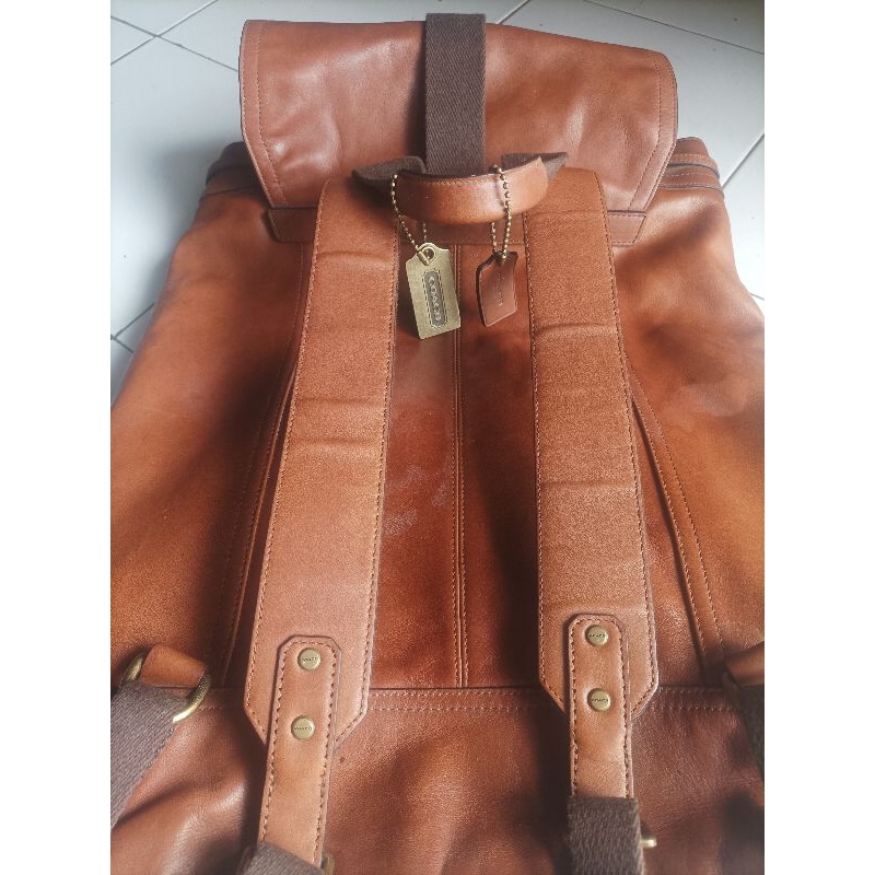 Ransel Kulit Pria Bleecker Backpack COACH ORI