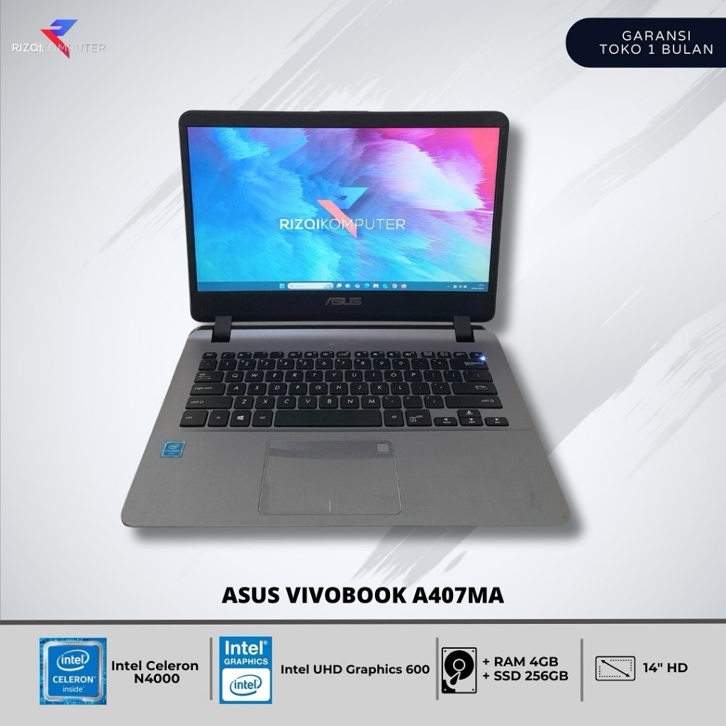 Asus VivoBook A407MA Intel Celeron N4000 Ram 4GB SSD 256GB