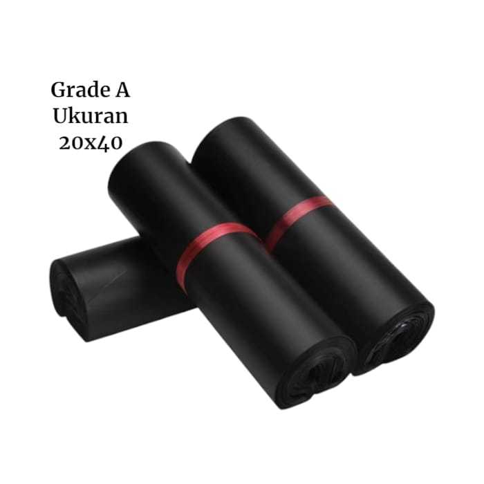 

(20x40) Plastik Polymailer Hitam Grade A isi 100pcs