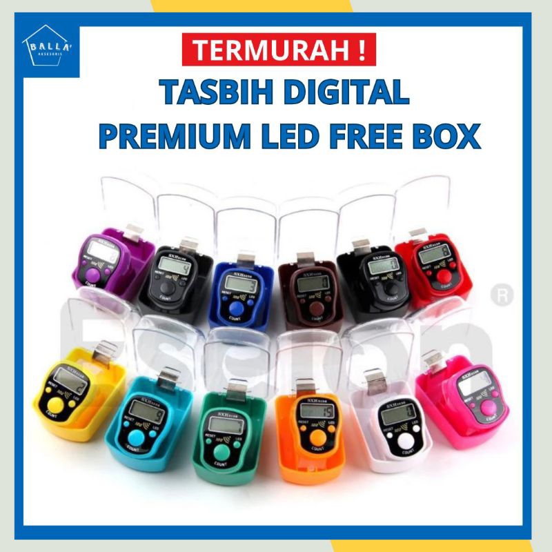 Tasbih Digital LED Premium/Alat Digital Hitung Led/Tasbih Ibadah/Alat Hitung Dzikir/Tasbih/Alat Meng