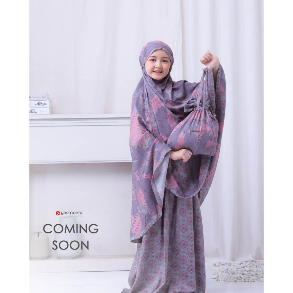 MUKENA AZMA PLATINUM BY YASMEERA | Mukena Couple | mukena olive | mukena purple