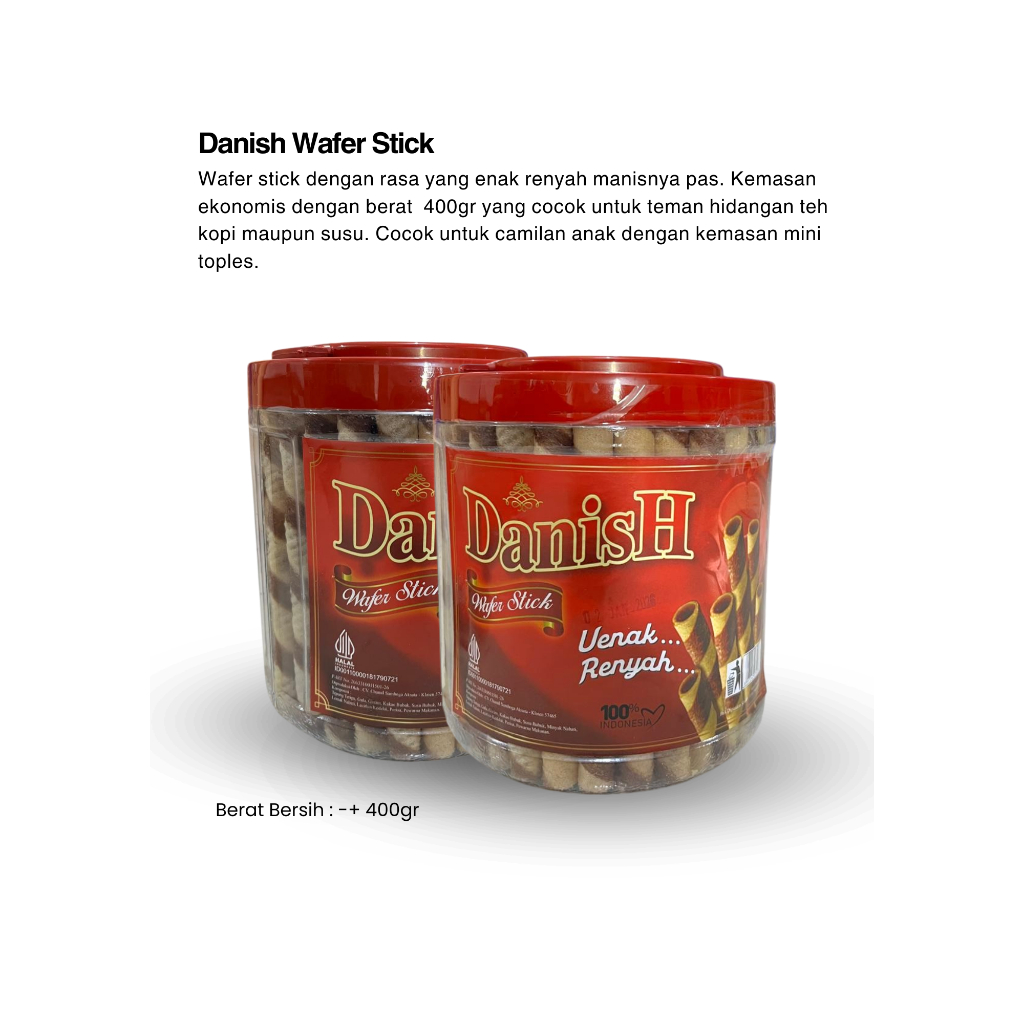 

[400gr] S124 | Danish Wafer Stick 1 toples 400gr | Astor Coklat Danish | Wafer Stick Astor Ukuran Standart