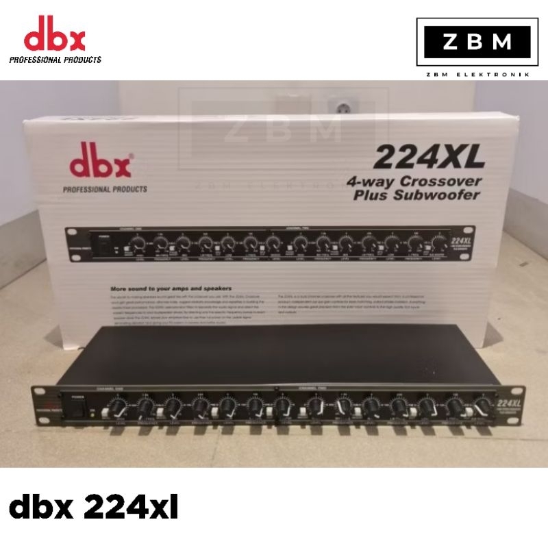 Crossover dbx 224XL + Subwoofer 224 XL + SUB 4Way