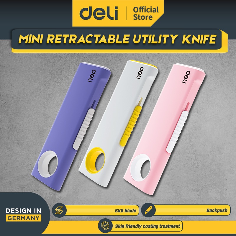 

Deli Pisau Multifungsi Mini / Mini Retractable Utility Knife SK5 DL408X
