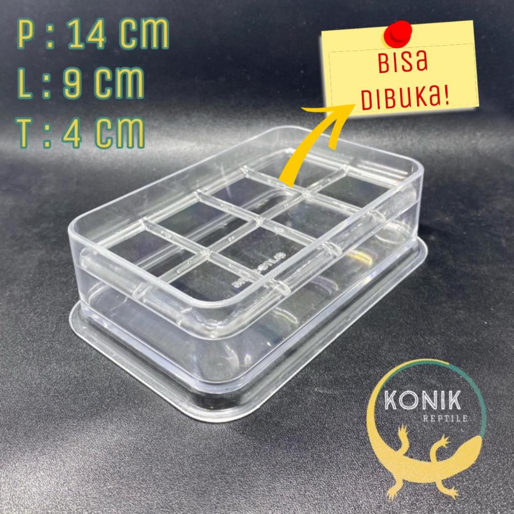 Water dish / Waterdish / Feeding dish / Cepuk / Tempat Makan / Minum Persegi Panjang JUMBO Mika Kaca