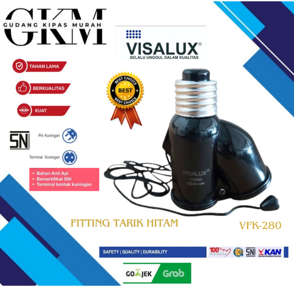 FITTING TARIK / FITTING LAMPU TARIK / FITTING DOUBLE VISALUX