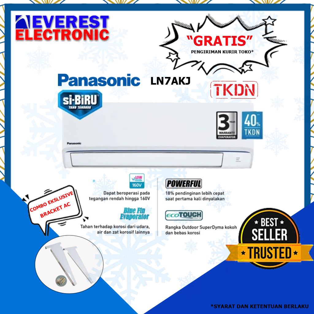 AC PANASONIC SiBiru 0.75PK 3/4PK LN7AKJ