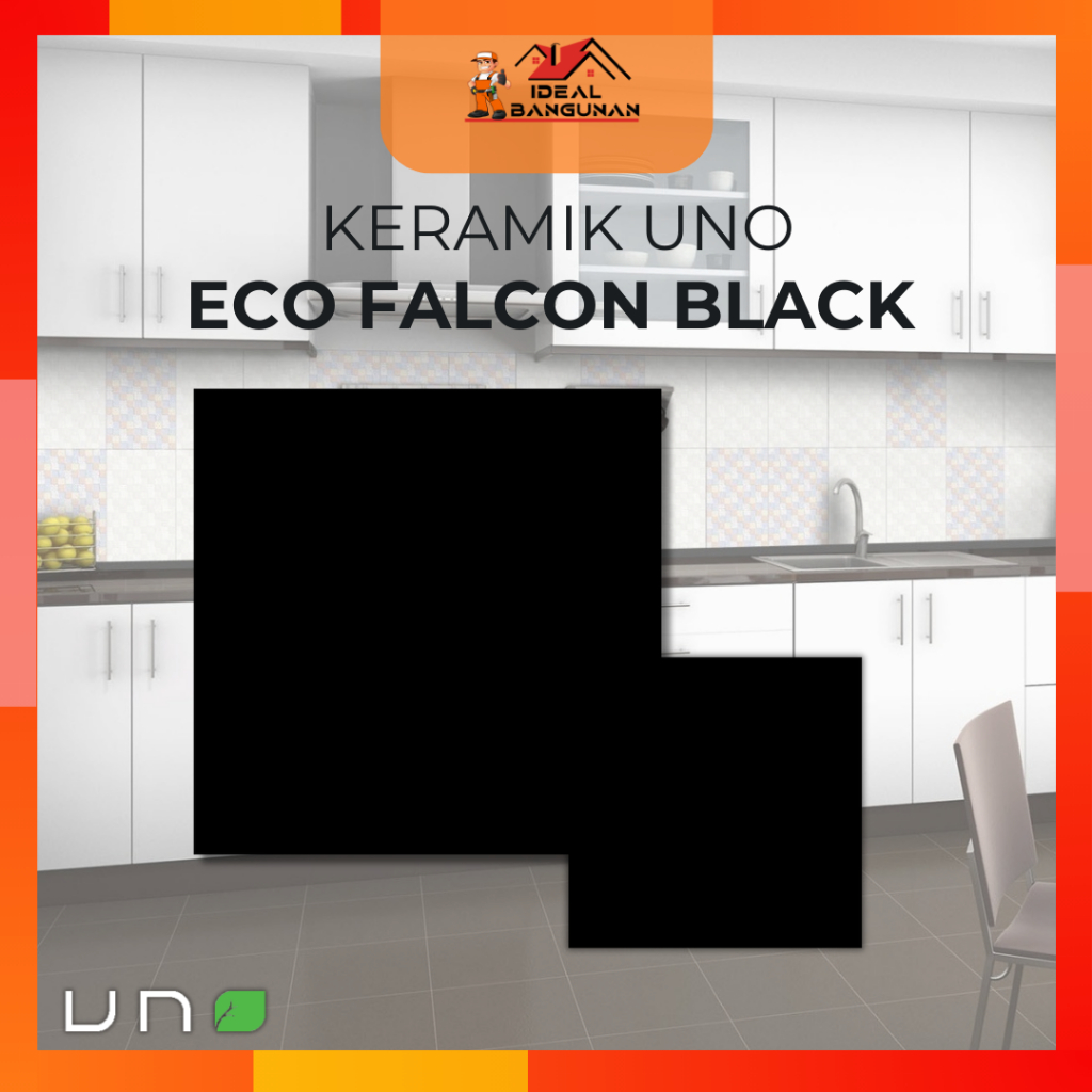 [READY] KER. UNO50X50 ECO FALCON BLACK | KERAMIK LANTAI | KERAMIK