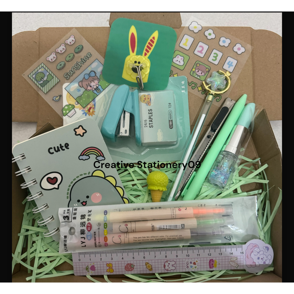 

GIFT SET D Stationery MURAH + BOX / Hampers GIFT ATK Alat Tulis Lengkap Set
