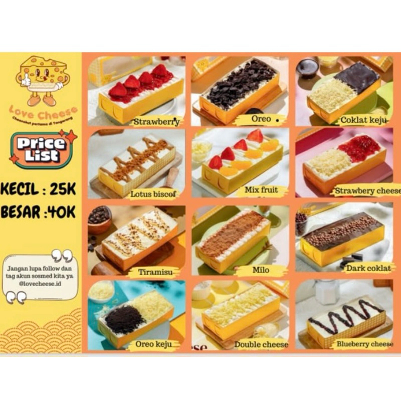 

LOVECHEESE / JASTIP CHEESE / CHEESE CAKE / BLOK M / KUE / JASA TITIP VIRAL