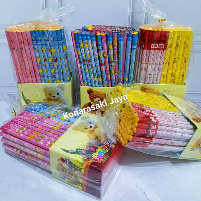 

HJK 100 PCS PENSIL 2B KAYU KARAKTER FANCY ISI 100