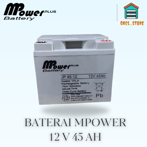 BATERAI MPOWER 12V 45AH - AKI KERING ACCU VRLA MPOWER 12V 45AH
