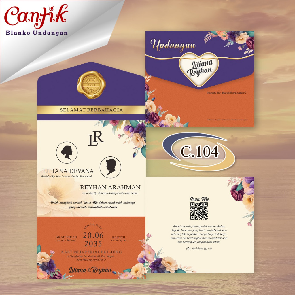Blangko Undangan Cantik 104