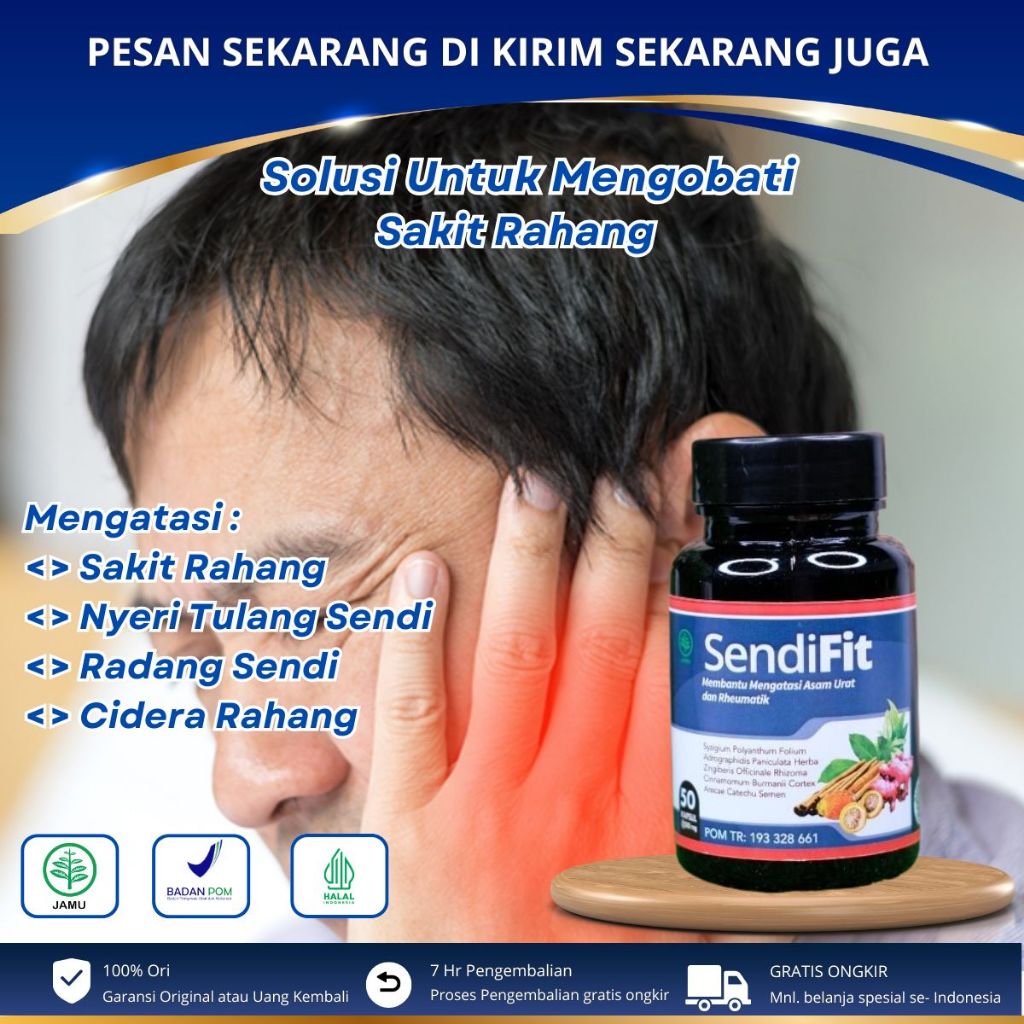 Sendifit - Obat Sakit Rahang, Otot Rahang Tegang, Rahang Sulit Mengunyah, Rahang Bunyi