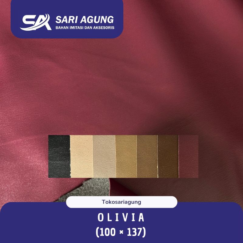 OLIVIA (METER) BAHAN KULIT PU SINTETIS IMITASI UNTUK TAS SANDAL
