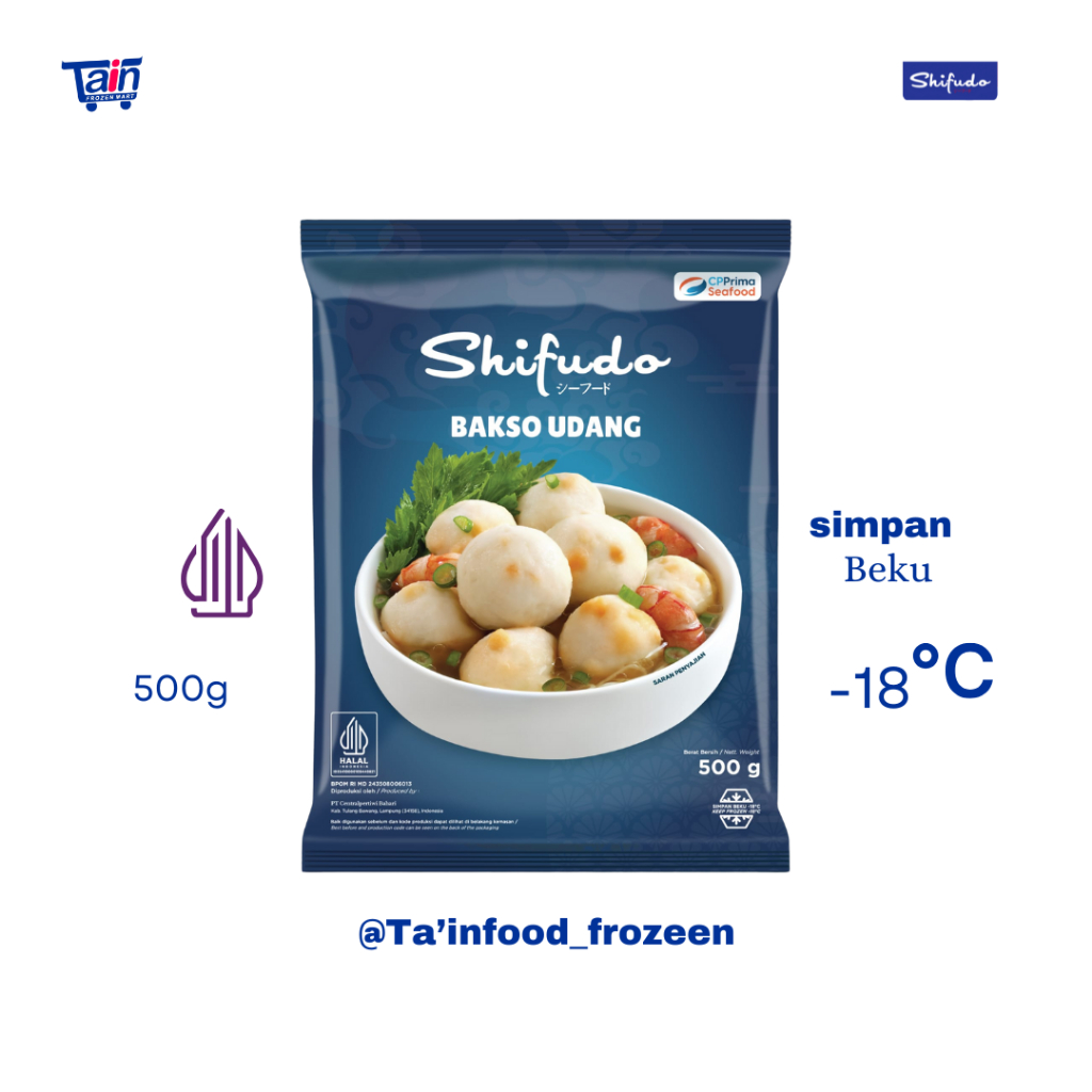 

SHIFUDO Bakso Udang Berat 500g