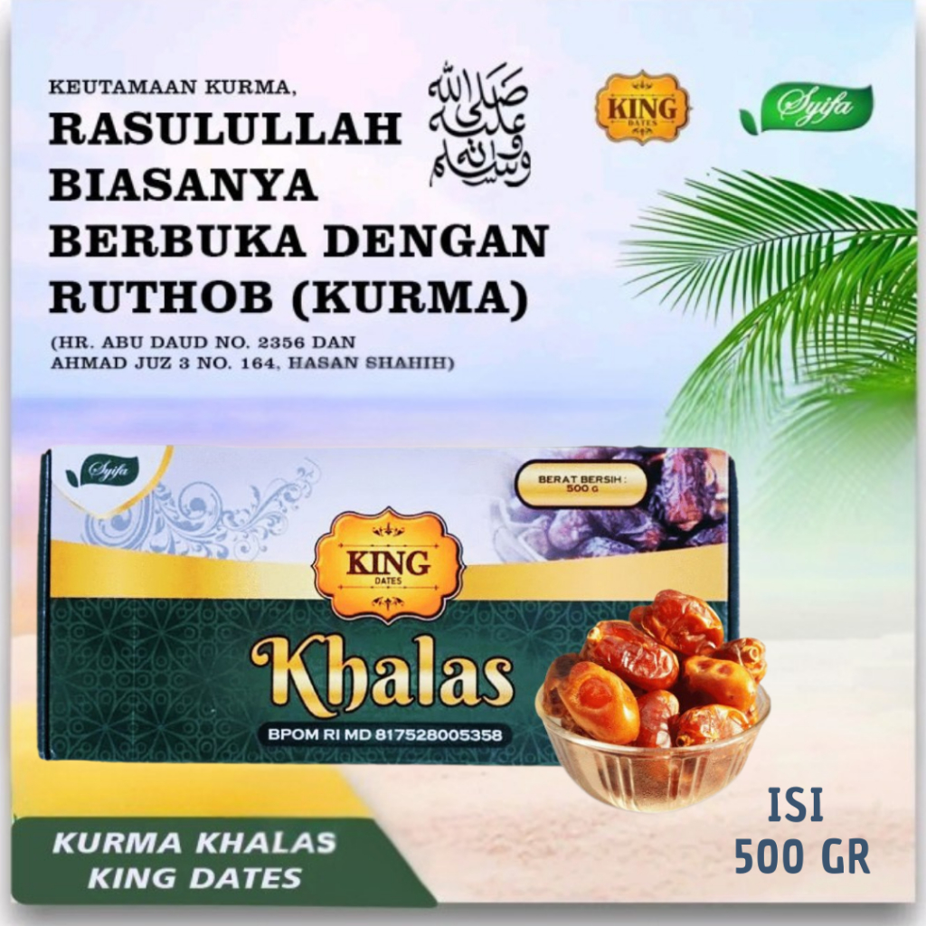 

King Dates Kurma Khalas King 500 gr | Premium Dates | Kurma Premium