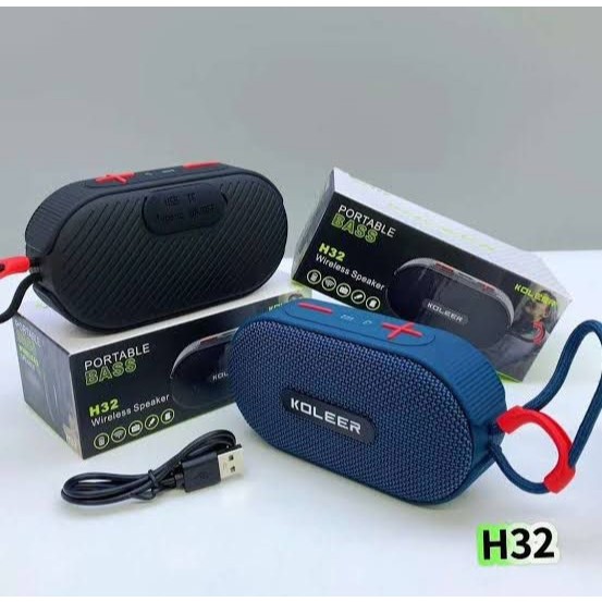 Speaker Koleer H32 / Speaker Bluetooth Portable SUPER BASS