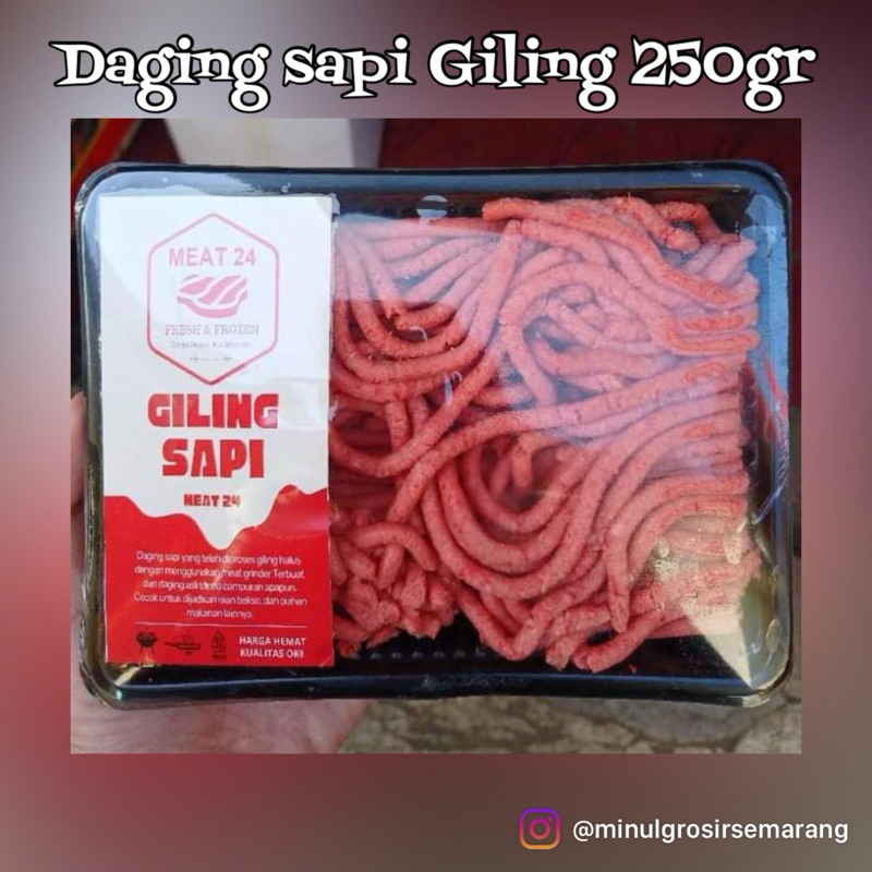 

(frozen food) Daging Giling Sapi 250gram//KHUSUS INSTAN AREA SEMARANG