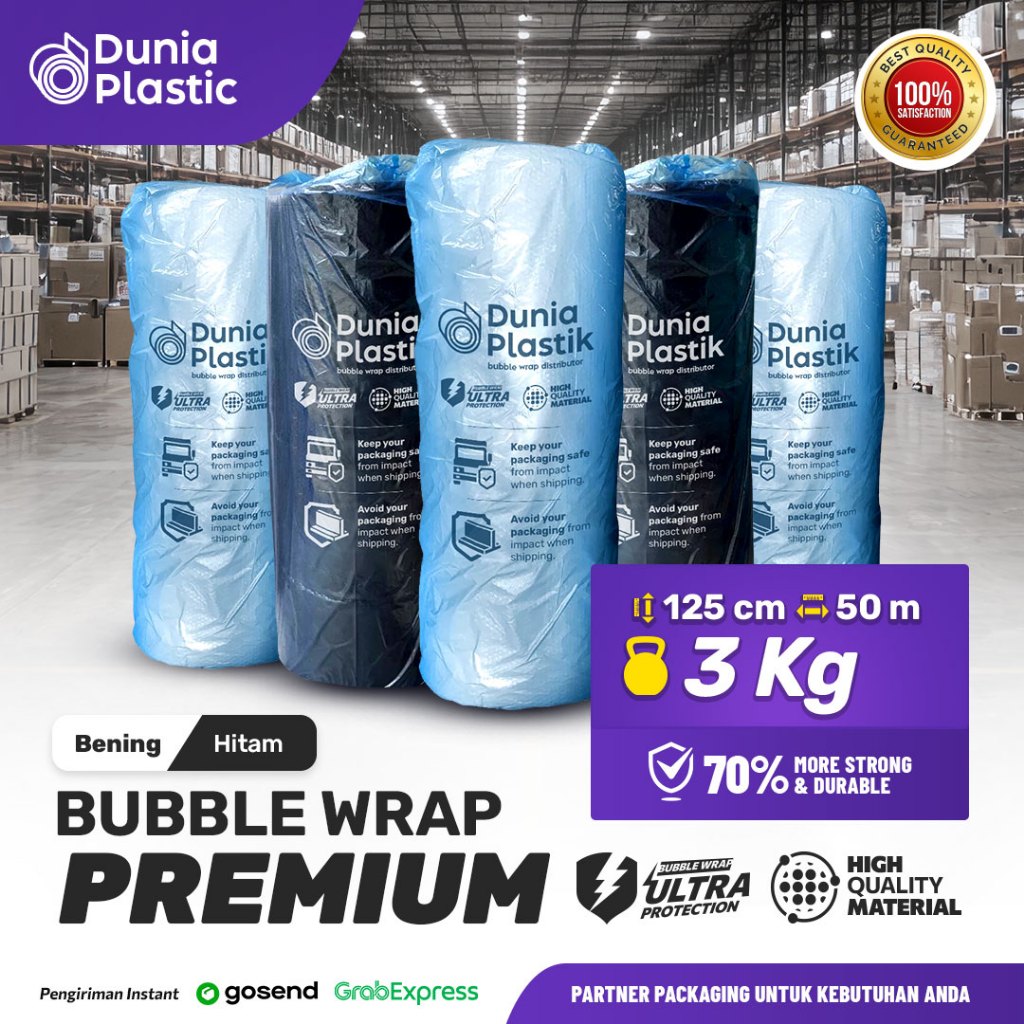 

⭐️ Dunia Plastic ⭐️ Bubble Wrap Premium 3Kg - Bahan Terbaik & Termurah