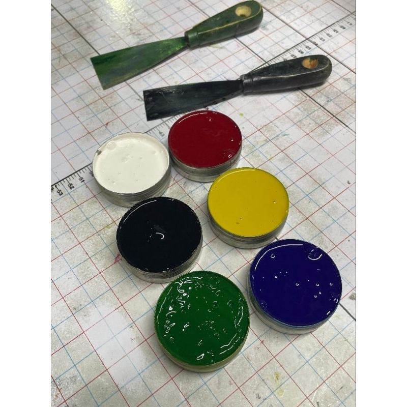 

Cat grafis 6 Warna - Cat printmaking Cat cukil Cat Grafika Tinta Cetak Tinta Printing Tinta Linocut Tinta Etsa