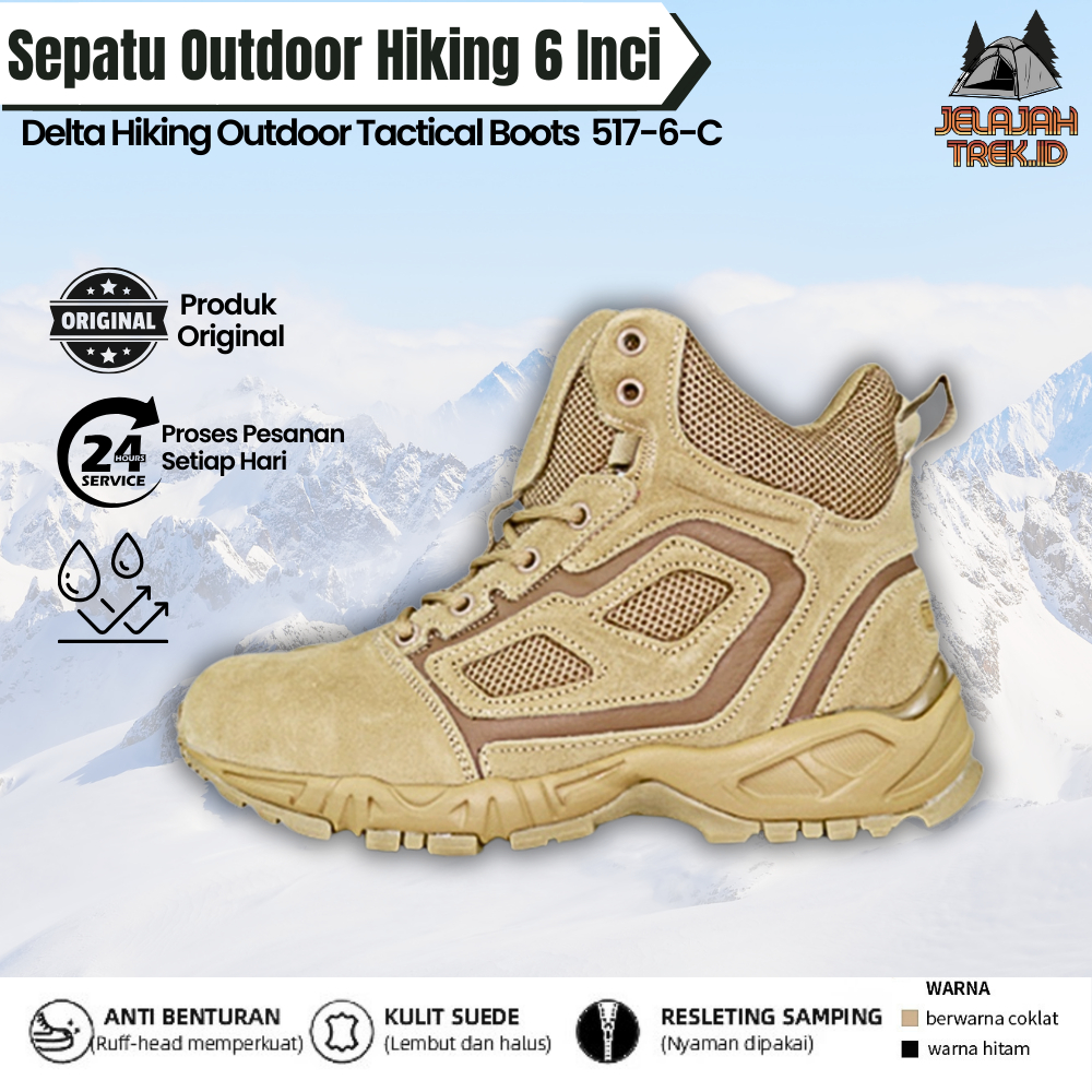 Sepatu Delta Tactical Boots 517 6 Inch Original Import
