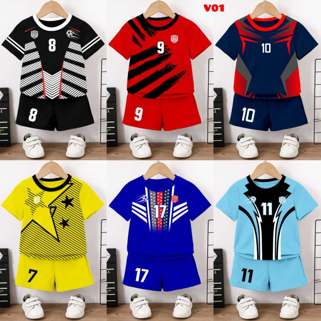SETELAN  JERSEY ANAK-ANAK /SETELAN BAJU BOLA 1-12 TAHUN